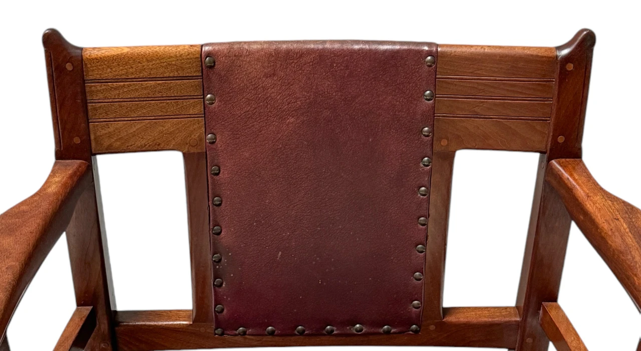 Jac. van den Bosch Arts & Crafts Club Chair for 't Binnenhuis Amsterdam, 1900s